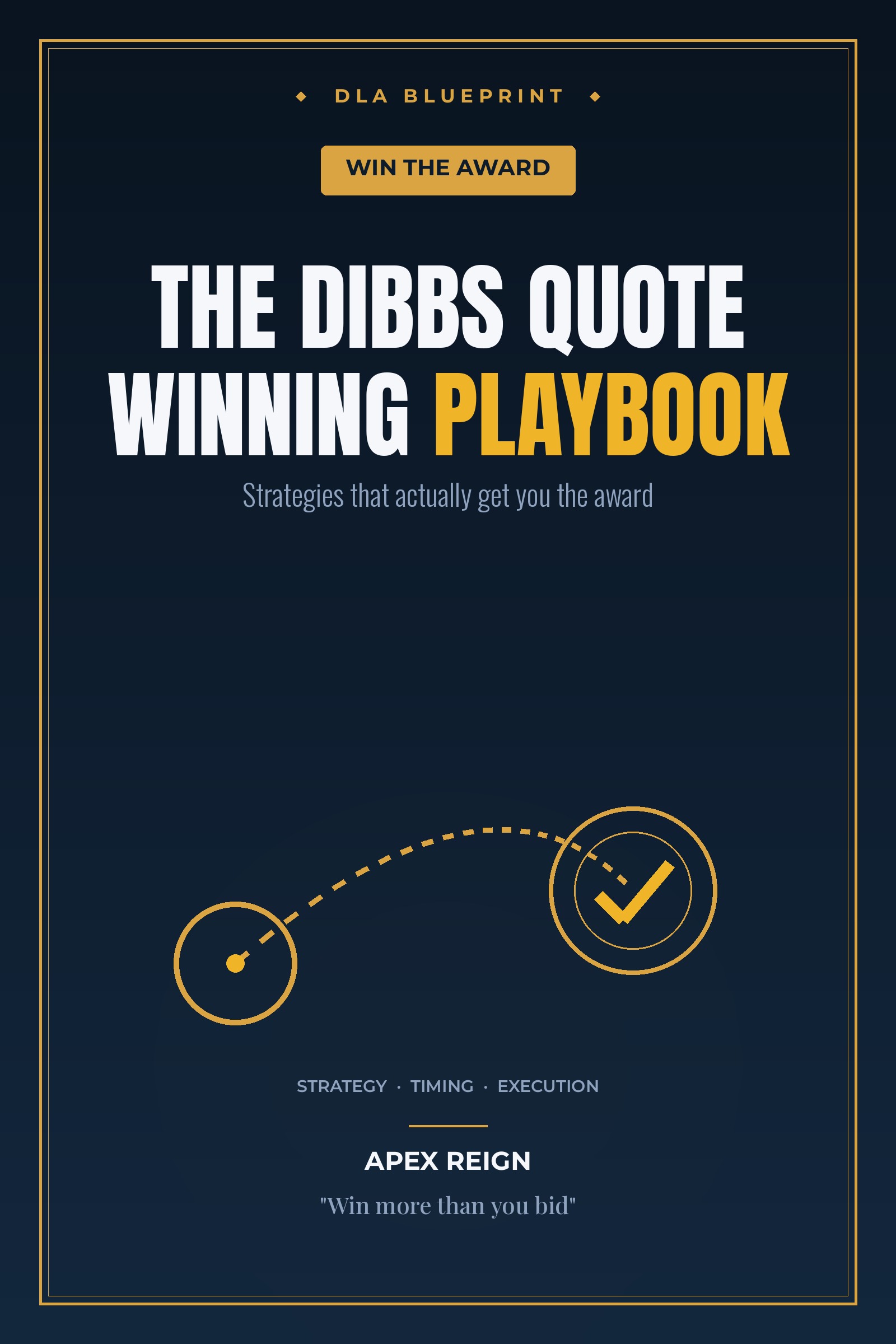 The DIBBS Quote Winning Playbook ebook cover — DLA Blueprint series by Apex Reign