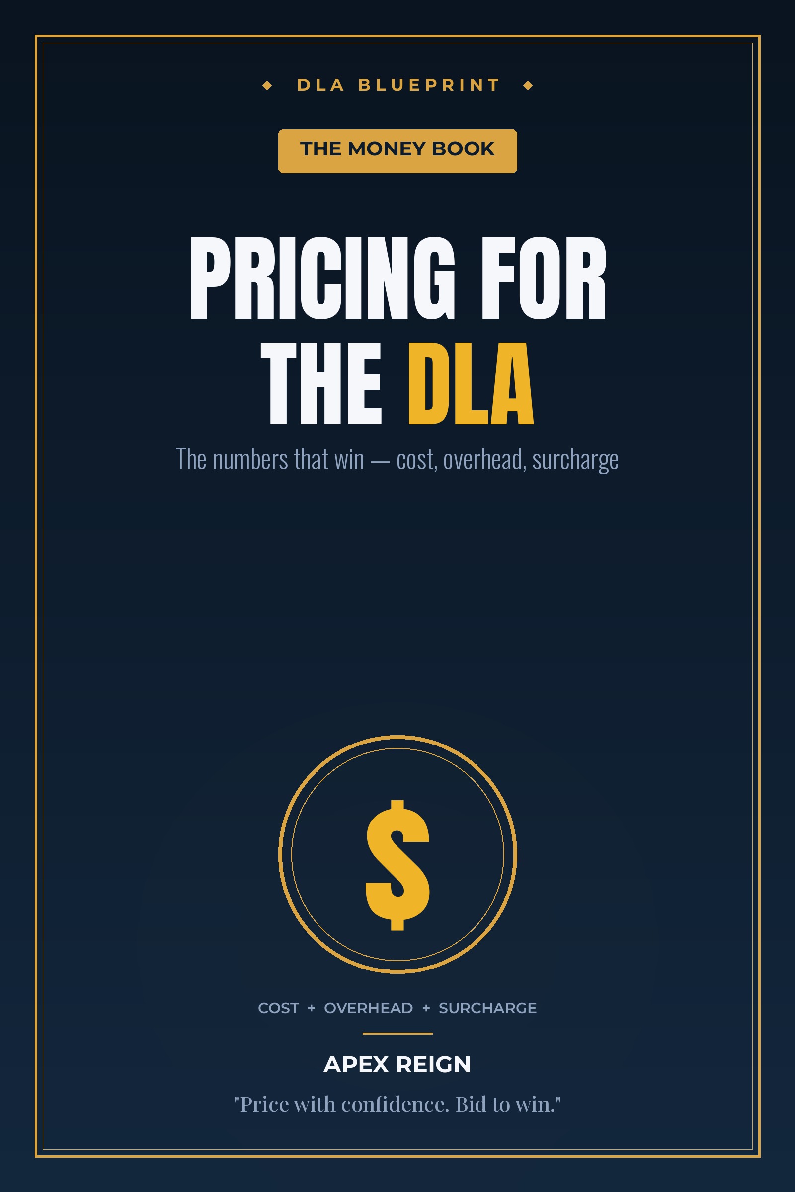 Pricing for DLA: The Numbers That Win ebook cover — DLA Blueprint series by Apex Reign