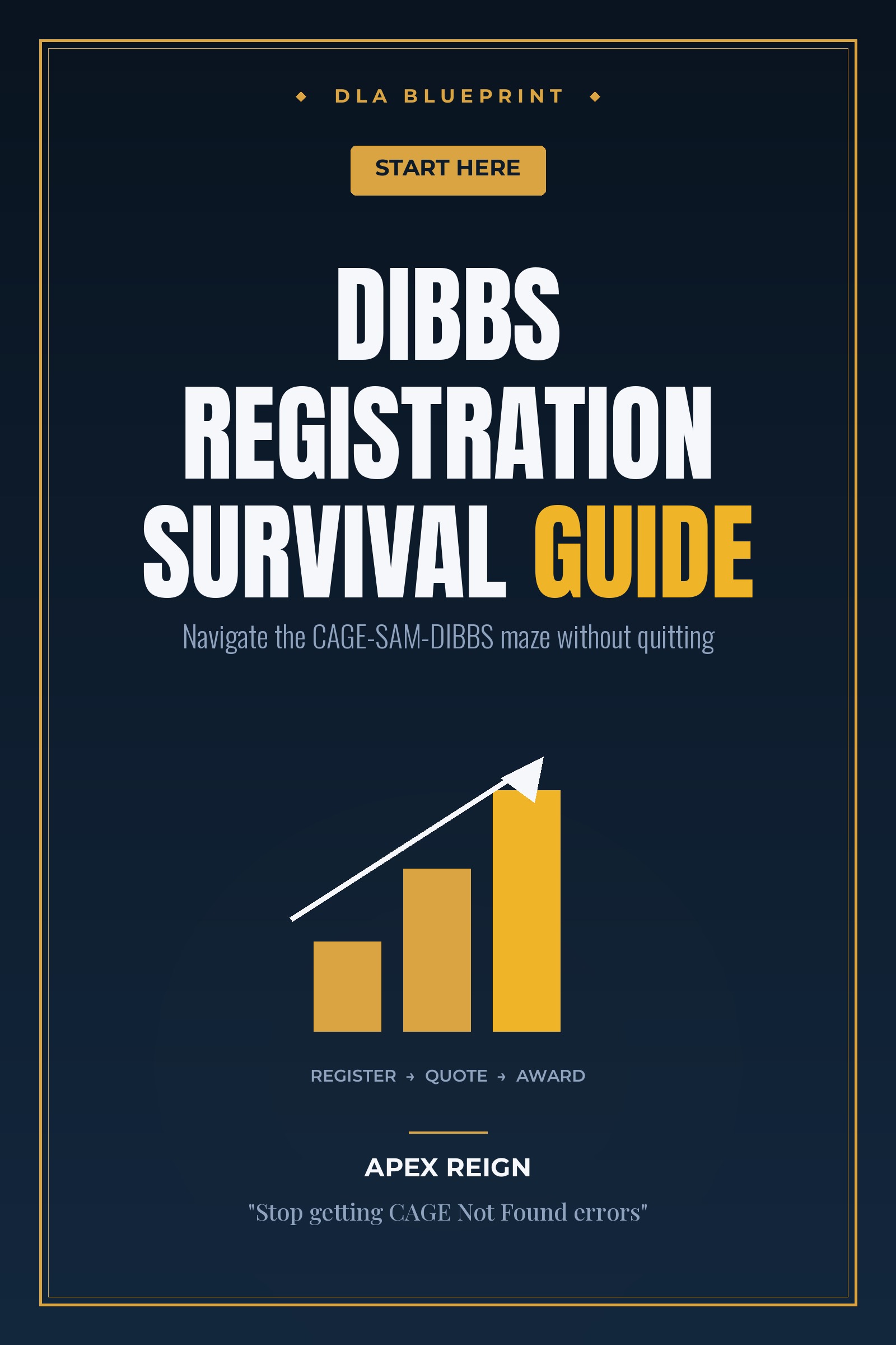 DIBBS Registration Survival Guide ebook cover — DLA Blueprint series by Apex Reign